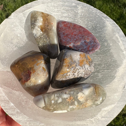 Jaspis mix trommelsteen M