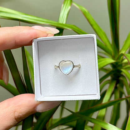 Maansteen ring 925 zilver