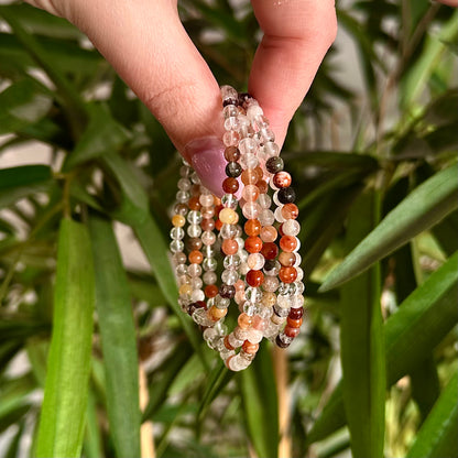 Kwarts mix armband 4mm