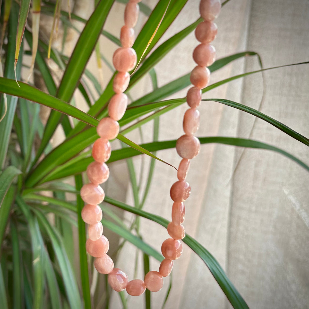 Zonnesteen ronde ketting 45 cm
