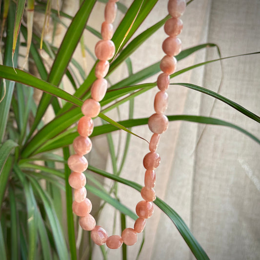 Zonnesteen ronde ketting 45 cm