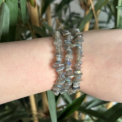 Labradoriet chip armband