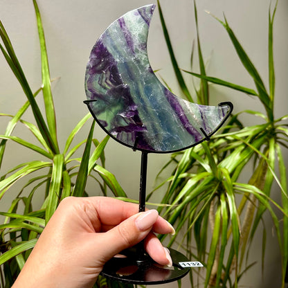 Fluoriet maan op standaard #32