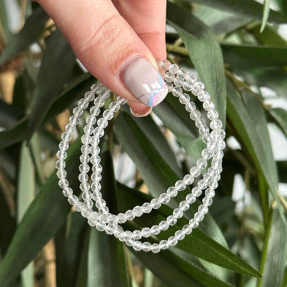 Bergkristal armband 4mm facet