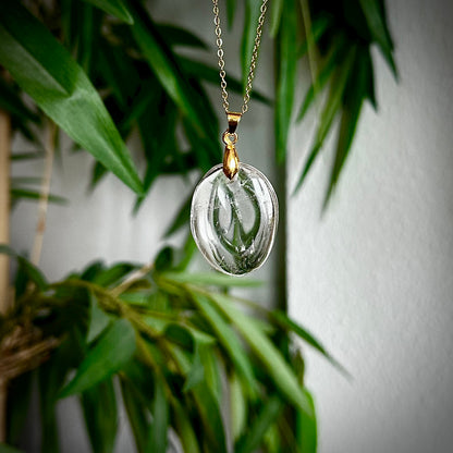 Bergkristal kettinghangers - goud