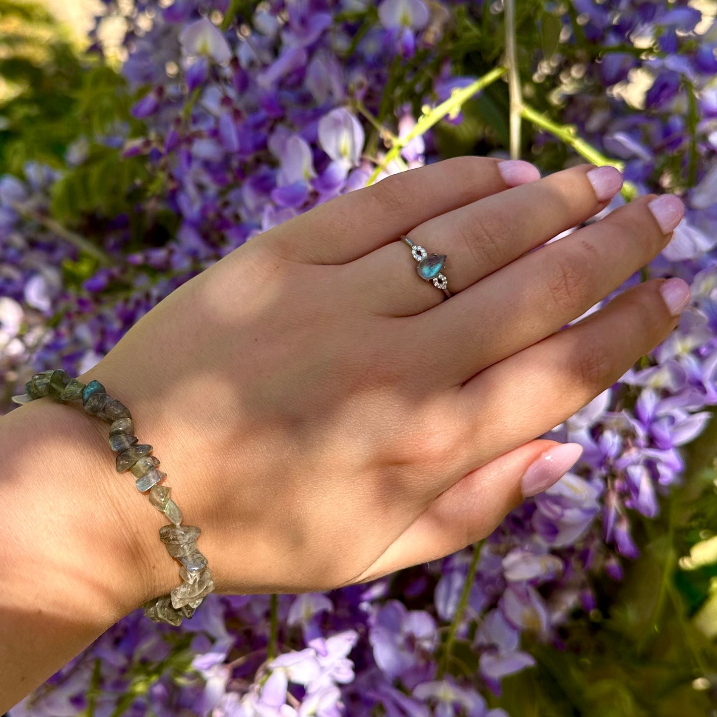 Labradoriet ringen 925 zilver