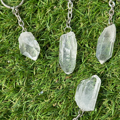 Bergkristal sleutelhanger